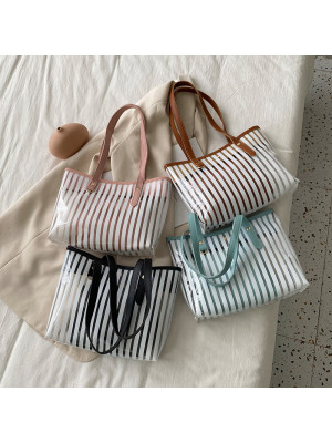 2 Pcs Womens Casual Shopper Handbag Ladies Shoulder Tote Purses Satchel Bags Set