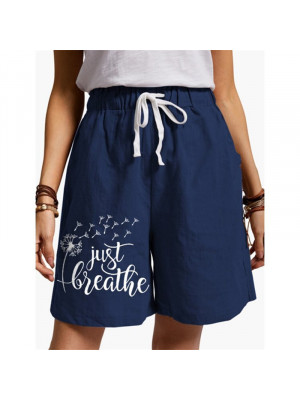 Womens Summer Elastic Waist Print Shorts Ladies Baggy Pockets Short Hot Pants UK
