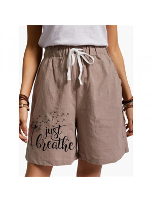 Womens Summer Elastic Waist Print Shorts Ladies Baggy Pockets Short Hot Pants UK