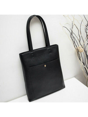 UK Ladies Shoulder Bags Plain Holiday PU Leather Tote Shopping Reusable Handbag