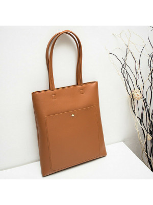 UK Ladies Shoulder Bags Plain Holiday PU Leather Tote Shopping Reusable Handbag