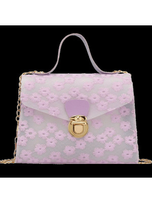 Ladies Clutch Purse Chain Clasp Flower Shoulder Messenger Bags Crossbody Handbag