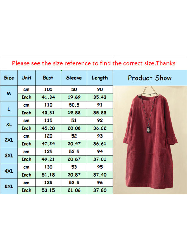 Womens Baggy Mini Dress Ladies 3/4 Sleeve Casual Pocket Dresses Plus Size 8-20