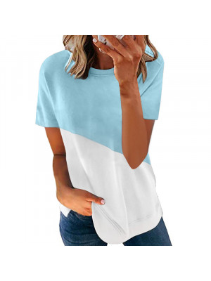 Womens Short Sleeve Summer Loose T Shirts Ladies Casual Tunic Tee Tops Blouse UK