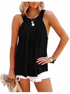 Ladies Solid Casual Baggy Tank Tops Women Sexy Boho V Neck Vest Pullover Cami